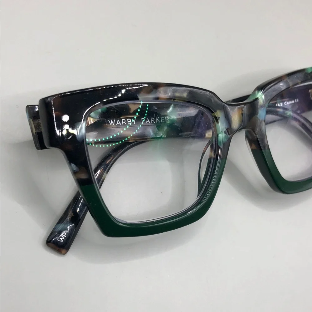 Warby Parker Sonia Aventurine Tortoise Fade Square Glasses Frames UNISEX